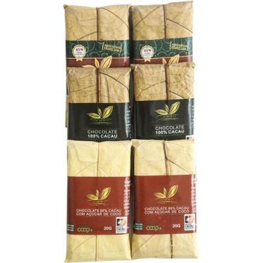 Imagem de Combo com 06 Chocolate Tabletes intenso sem leite 120g  Cacauway 
