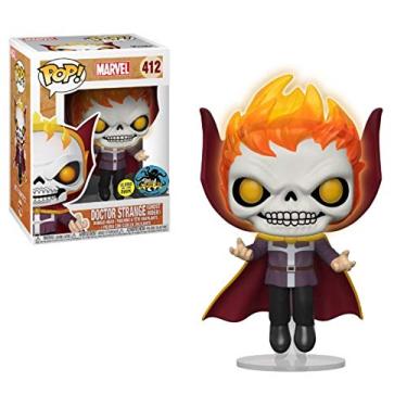 Imagem de Funko Pop! Marvel #412 GITD Doctor Strange Ghost Rider (2018 Comikaze Exclusive)