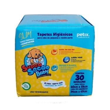 Imagem de Tapete Higiênico Super Secão Baby Slim Cães C/ 30 - 60X55CM - Petix