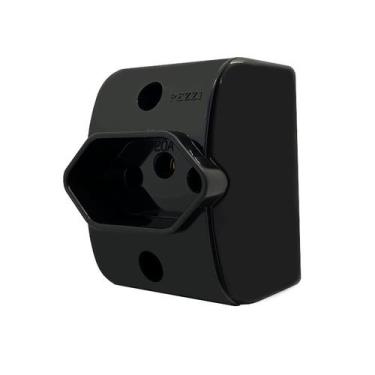 Imagem de Tomada Retangular Sobrepor Linha Externa Pezzi 20a Preta