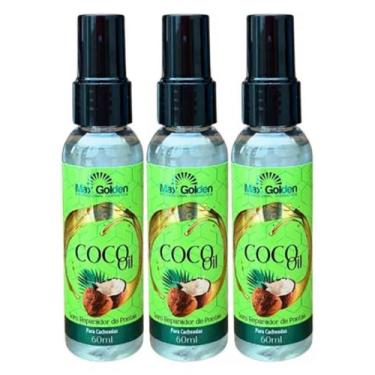 Imagem de SORO REPARADOR DE PONTAS  CABELOS CACHEADOS OLEO DE COCO 60ml MAX GOLD