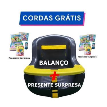 Imagem de Balanço Infantil Plástico Bebê Criança Cadeirinha c/Corda e Presente S