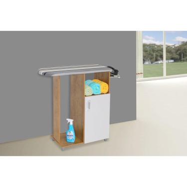 Imagem de Tábua de Passar Roupas Vitória com Organizador Freijó/Off White