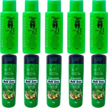 Imagem de Revenda Atacado 5 Gel Detonador com 21 Ervas + 5 Gel Massageador Multi