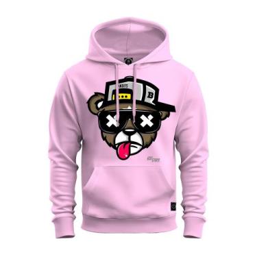 Imagem de Moletom Canguru Estampado Quentinho Tecido Macio Urso Boné Bolado - Ne