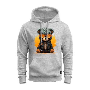 Imagem de Moletom Rockstar Bear Estampado Agasalho Varias Cores - Nexstar, Cinza