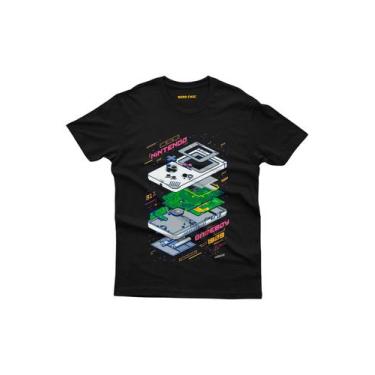 Imagem de Camiseta Nintendo Game Boy Classic Parts - Nerd Chic, Preto, G