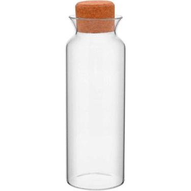 Imagem de Pote de Vidro Borossilicato c/Tampa Cortiça Transpar.1,1L - Home & Co