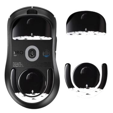 Imagem de immoenuc Patins de mouse de vidro para Logitech G PRO X Superlight 2 DEX Lightspeed Mouse sem fio para jogos pés de substituição ultra suaves e duráveis (padrão terra)