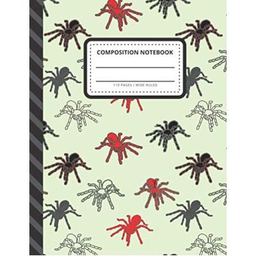 Imagem de Composition Notebook: Tarantula Spider Pattern - Red Black Yellow Theme/Wide Ruled Notebook Paper for Kids/Large Writing Journal for Homework - ... / Back to School for Boys Girls Children