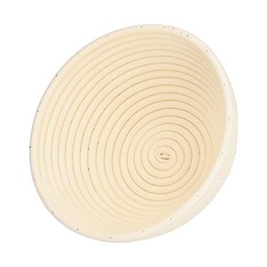 Imagem de Cesta de Plástico para Impermeabilização de Pão Artesanal, Ferramenta de Cozinha para Casa, Conjunto de Presente de Padaria, Formato Redondo Oval (Redondo esbranquiçado 20 * 8CM)