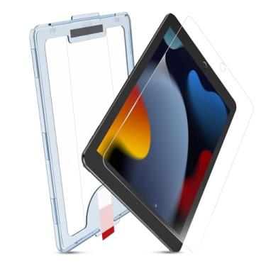 Imagem de MOBDIK Protetor de tela de vidro temperado compatível com iPad 9ª/8ª/7ª geração, 10,2 polegadas (2021, 2020 e 2019) [ultra transparente] [antiarranhões] [compatível com capas] [kit EZ] - 1 pacote