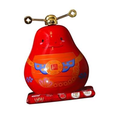 Imagem de WeiLaiKeQi Cofrinho de ano novo chinês, escultura de cerâmica, ornamento de mesa, economia de dinheiro, estatueta para casa, ano de, escritório, crianças, Vermelho