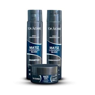 Imagem de KIT SHAMPOO+CONDICIONADOR+MASCARA BLOND MATIZADOR TOK NOBRE 900G