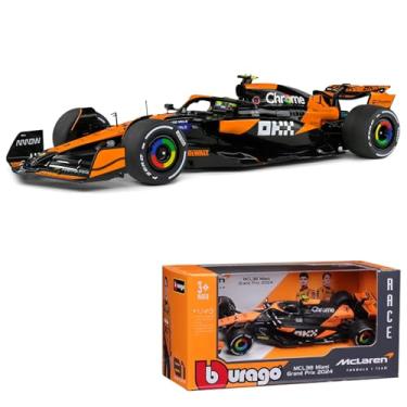 Imagem de Bburago 1/43 Scale Formula 1 McLaren F1 MCL38 Miami Grand Prix Collection - #4 Lando Norris