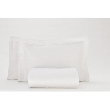 Imagem de Plumasul Cobre Leito Quadrato King Com Fronhas Microfibra Peletizada Branco