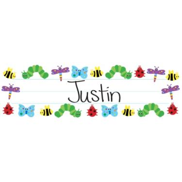 Imagem de Hygloss Products Placas de identificação para insetos infantis para mesas, cubos, armários – 24 x 7 cm, pacote com 36