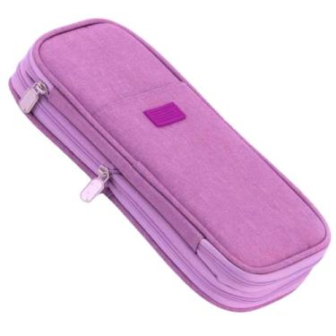 Imagem de Estojo Escolar Organizador Masculino Feminino Grande Capacidade Estojo Lapis Material Escolar (Rosa)