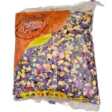 Imagem de Confete Colorido pacote 100g Festa Carnaval Folia - sm decora
