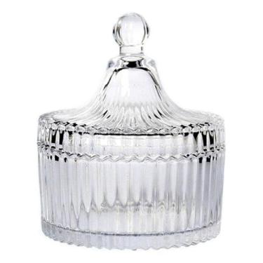 Imagem de Bomboniere baleiro potiche de vidro com tampa 270 ml decor - Original 