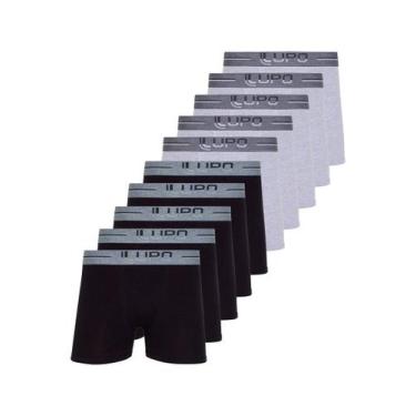 Imagem de Kit com 10 Cuecas Boxer Lupo 784-016 Colorido, Cinza, GG