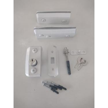 Imagem de Fechadura Kit 01 para porta pivotante de vidro temperado - Hela (Branco)