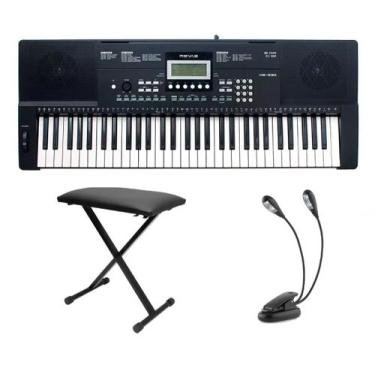 Imagem de Kit Teclado Revas KB330 By Roland com Banqueta e Luminária