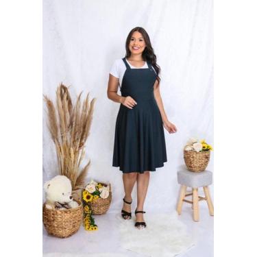 Imagem de Jardineira Godê Moda Evangélica Gospel Roupa Feminina - BHG MODA EVANG