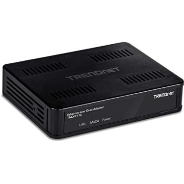 Imagem de TRENDnet Adaptador Ethernet sobre coaxial, retrocompatível com MoCA 2.0, porta LAN Gigabit, suporta rendimento líquido de até 1 Gbps, suporta até 16 nós em uma rede, preto, TMO-311C