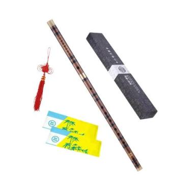 Imagem de Flauta Dizi De Bambu Amargo Artesanal, Chave C/d/g, Instrumento Musica