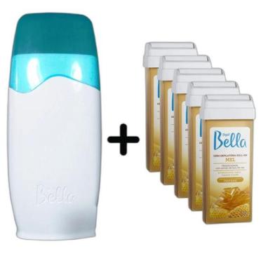 Imagem de Kit Depilador Elétrico Depilação + 5 Ceras Refil Mel - Depil Bella
