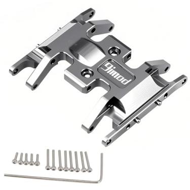 Imagem de 9imod RC Skid Plate Aluminum Chassis Accessories, Transmissions Center Gearbox Protective Plate for 1/24 RC Crawler SCX24 Gladiator Bronco C10 JLU Deadbolt Upgrades Parts (Titanium)