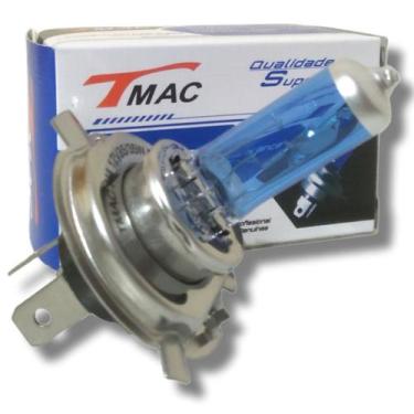 Imagem de Lampada de farol h4 12v 35x35w super branca para motos titan cg xtz ye