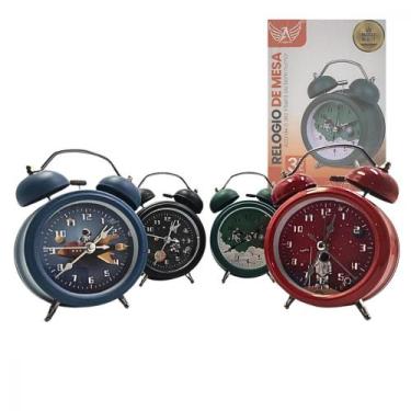 Imagem de Relógio Retrô Pequeno Analógico de Mesa Astronauta Altomex AL-2307 - e