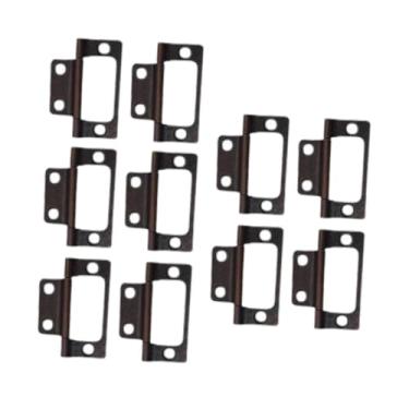 Imagem de Bothyi 10 peças de dobradiças de porta de ferro, acessórios de fácil instalação e rotação para sala de estar, quarto, portas de madeira, casa de fazenda, Vermelho Antigo