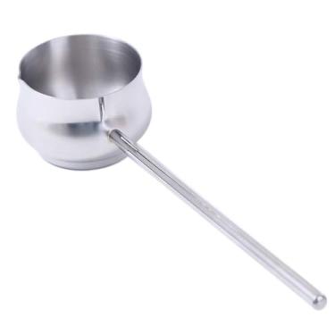 Imagem de Mini pote de derretimento de manteiga de aço inoxidável, pote de salpicos de óleo quente, panela de chocolate a óleo, panela de aquecedor de café com manteiga de leite de cabo longo