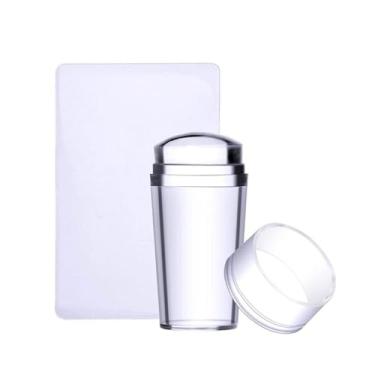 Imagem de NewLuyer Conjunto de carimbos de unhas geleia para cabeça com raspador, molde de arte de unhas, impressão de silicone, ferramentas de placa de estampagem de silicone, acessórios de manicure