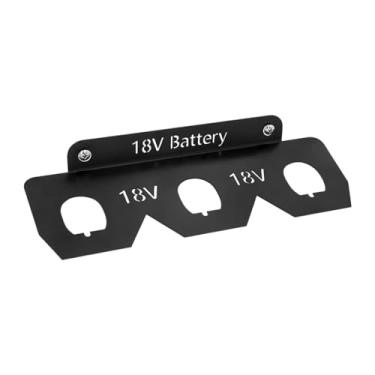 Imagem de ＡＷＨＡＯ Suporte de bateria para parede, suporte para exibição de parede, de gancho, organizador resistente para, oficina, escritório e casa, 3 Vagas