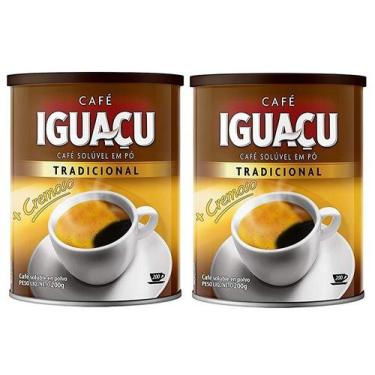 Imagem de 2 Café Solúvel IGUAÇU Cremoso TRADICIONAL Em Pó 200g Lata
