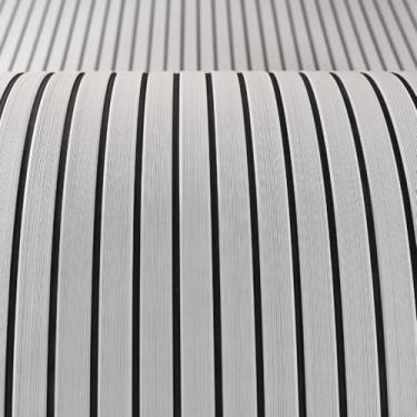 Imagem de KT GuoMei 94,5 x 43,78 cm EVA autoadesivo para barco, piso de barco, tapete antiderrapante para decorar piscina de iate, etc. (ranhura reta, cinza claro e preto, 94,5 x 43,78 cm)