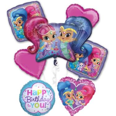 Imagem de Anagram Suprimentos Para Festa De Aniversário Shimmer And Shine, Decoração Buquê Balões