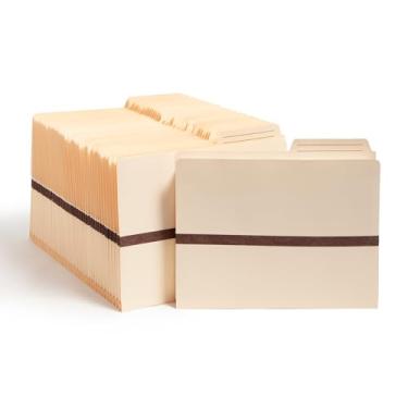 Imagem de Smead Bolso de arquivo, aba impressa com corte 2/5, reforço Tyvek, tamanho letra, Manila, 50 por caixa (75487)