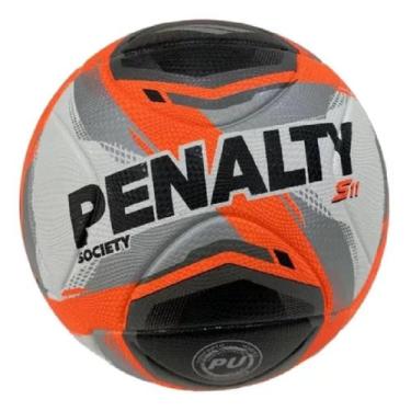 Imagem de Bola Futebol Society Penalty S11 R2, Branco, Vermelho