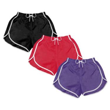 Imagem de Short Praia Feminino kit 3 un Corrida Academia Verao Piscina - MP Moda