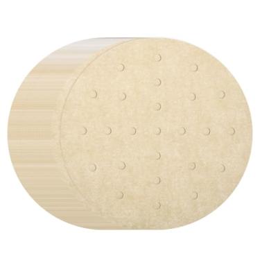 Imagem de HARFINGTON 200 peças de forros de fritadeira a ar, forros redondos de bambu com furos, folhas de papel pergaminho perfurado antiaderente, papel vaporizador descartável para fritadeiras a ar, cesta de