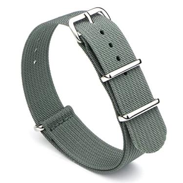 Imagem de WOUKUP Pulseira de relógio masculina premium de nylon com nervuras balísticas militares de 18 mm, 19 mm, 20 mm, 22 mm