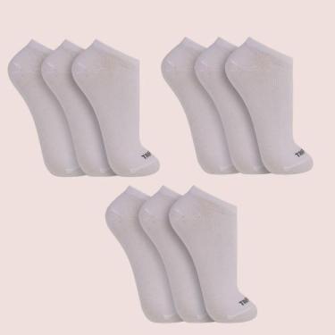 Imagem de Kit 9 Pares Meia Soquete Masculina Sport Trifil Dia a Dia, Branco, G