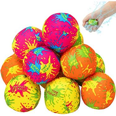 Imagem de HFATMOS Bolas De Respingos Água Flutuantes, Minibomba Para Piscina, Atividades Com Absorventes, Brinquedos Piscina Crianças, Jogos Imersão Na Praia No Verão, Divertidas Festas Infantis, 12 Peças
