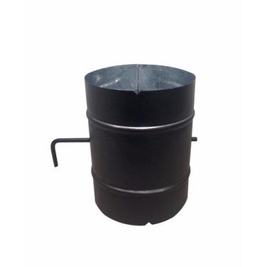 Imagem de Registro / dumper preto para chaminé de 200 mm de diâmetro - Galvocalh