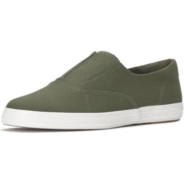 Imagem de Keds Tênis feminino Champion bico redondo sem cadarço, Sarja verde-oliva, 39